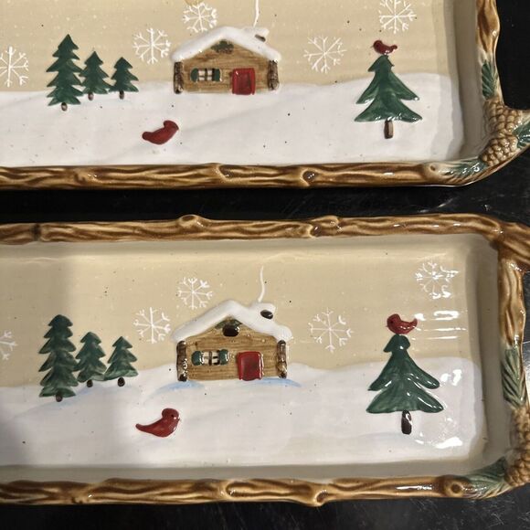 HEARTLAND BY‎ ST. NICHOLAS SQUARE RECTANGULAR TREAT TRAY 2 - Picture 2 of 3
